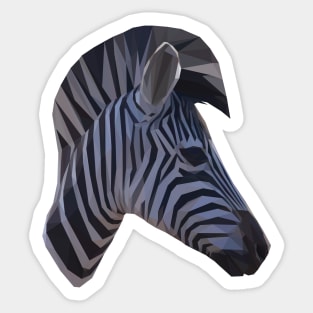 Low Poly Zebra Sticker